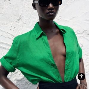 Zara button down, brand new with tags!  Never worn!  Gorgeous color for summer
